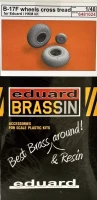 Eduard 6481024 BRASSIN B-17F wheels cross tread (EDU) 1/48