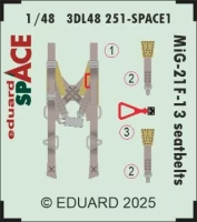 Eduard 3DL48251 MiG-21F-13 seatbelts SPACE (EDU) 1/48
