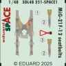 Eduard 3DL48251 MiG-21F-13 seatbelts SPACE (EDU) 1/48