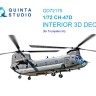 Quinta studio QD72175 CH-47D (Trumpeter) 3D Декаль интерьера 1/72