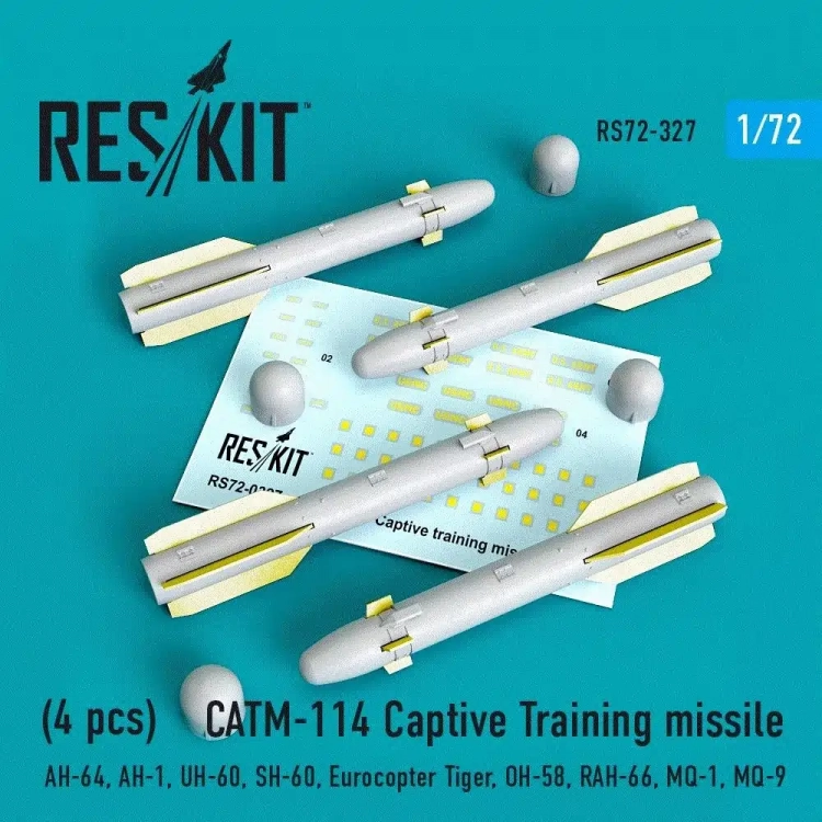 Reskit RS72-0327 CATM-114 Captive Training missile (4 pcs.) 1/72