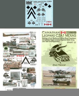 Echelon FD D356050 Canadian Leopard MBT C2A1 MEXAS markings (Pt3) 1/35