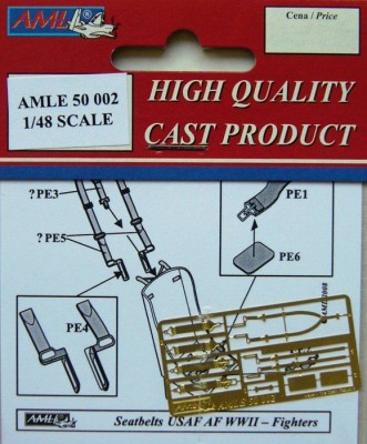 AML AMLE50002 Seatbelts USAF AF WWII - Fighters 1/48