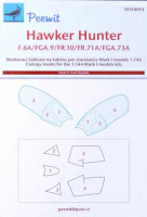 Peewit PW-M144014 1/144 Canopy mask Hawker Hunter (MARK 1 MODEL)
