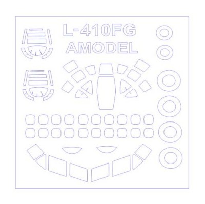 KV Models 14330 L-410FG (AMODEL #1471) с масками на боковые окна, диски и колеса AMODEL 1/144