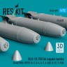 Reskit 72597 BLU-1B (750 lbs) napalm bombs MXU-393/B (4x) 1/72
