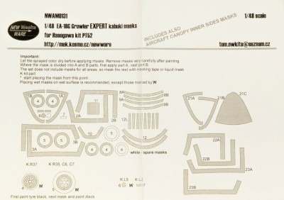 New Ware NWA-M0131 Mask EA-18G Growler EXPERT (HAS PT52) 1/48