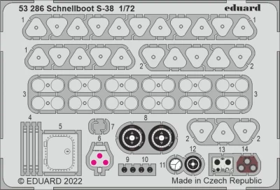 Eduard 53286 SET Schnellboot S-38 (FORE H.) 1/72