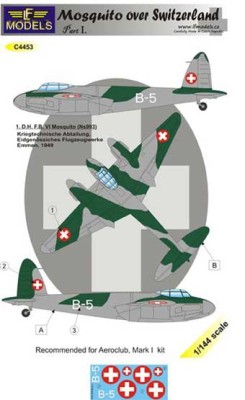 Lf Model C4453 Decals Mosquito over Switzerland part 1 1/144
