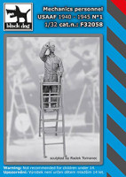 Black Dog F32058 Mechanics personnel USAAF 1940-45 No.1 1/32