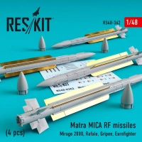 Reskit RS48-0362 Matra MICA RF missiles (4 pcs.) 1/48