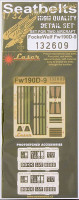 HGW 132609 Seatbelts FockeWulf Fw 190 D-9 (laser) 1/32