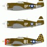 Barracuda Studios BC-72001 Republic P-47D Thunderbolt 'Razorback' Pt 1 (3) 42-7890 QP-B `Boise Bee' Lt Duane Beeson, 41-6538 QP-B `Wela Kahoe' both white nose, 334th FS/4th FG Debden 1944 1/72