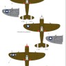 Barracuda Studios BC-72001 Republic P-47D Thunderbolt 'Razorback' Pt 1 (3) 42-7890 QP-B `Boise Bee' Lt Duane Beeson, 41-6538 QP-B `Wela Kahoe' both white nose, 334th FS/4th FG Debden 1944 1/72