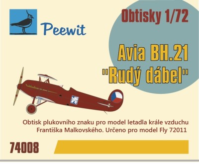 Peewit D74008 Decals Avia BH.21 'Rudy dabel' 1/72