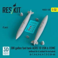 Reskit U32128 300 gallon fuel tank AERO 1D USN&USMC (2 pcs) 1/32