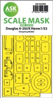 Art Scale 200-M32099 Douglas A-20J/K Havoc - canopy frame paint masks (outside only) 1/32