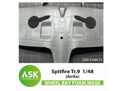 Art Scale 200-F48015 Supermarine Spitfire Tr.9 Foam flexible wheel bays mask 1/48