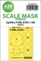 Art Scale 200-M48104 Supermarine Spitfire F Mk.XVIII wheels and canopy frame paint mask (outside only) 1/48