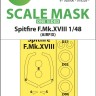 Art Scale 200-M48104 Supermarine Spitfire F Mk.XVIII wheels and canopy frame paint mask (outside only) 1/48