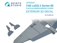 Quinta studio QP48044 Посадочные щитки и щитки шасси для ЛаГГ-3 66 серии (Звезда) 1/48