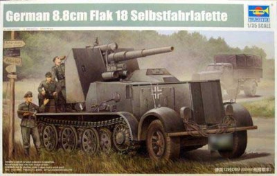 Trumpeter 01585 САУ Sd.Kfz.8 mit Flak 18 Selbsfahrlafette 1/35