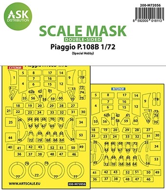 Art Scale 200-M72056 Piaggio P.108B double-sided painting express mask 1/72