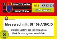 Kovozavody Prostejov EX036 Canopy&wheel mask Bf 109 A/B/C/D 1/72