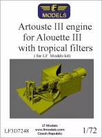 Lf Model 3D7248 Artouste III Engine w/ tropical filters (LF) 1/72