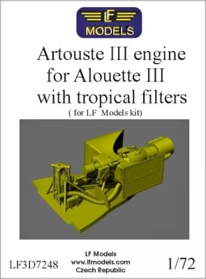 Lf Model 3D7248 Artouste III Engine w/ tropical filters (LF) 1/72