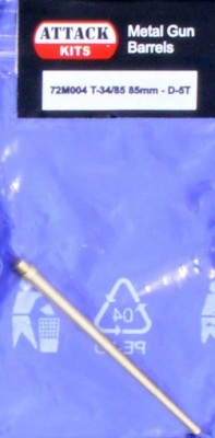 Attack Hobby 72M004 Metal Gun Barrel T-34/85 85mm D-5T 1/72