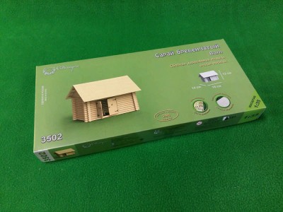 СВ Модель 3502 Сарай бревенчатый (296 деталей, 14х18х13 см) 1/35