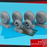 Armory ARAW48347 Boeing B-29 Superfortress early production wheels with weighted tyres type "a" 1/48
