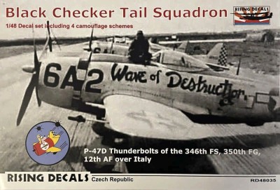 Rising Decals 48035 Decal Black Checker Tail Sqdr. (4x camo) 1/48