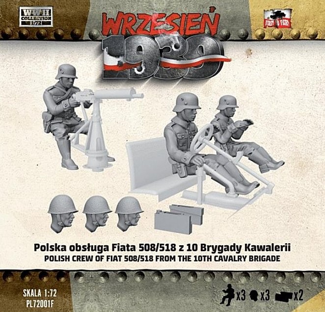 First To Fight FTF-72001F Fiat 508/518 - Polish Crew 10th Cavalry Brig. 1/72