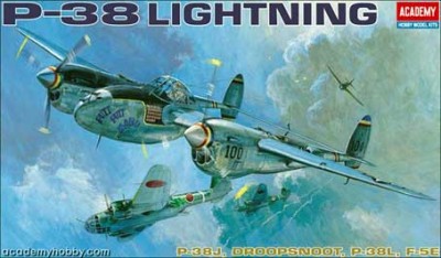 Academy 12282 Самолет P-38E/J/L 1/48