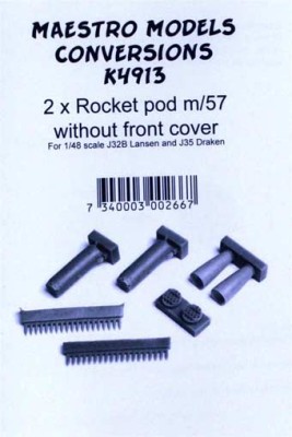 Maestro Models MMCK-4913 1/48 Rocket pod m/57 without front cover (2 pcs.)