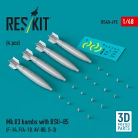 Reskit 48495 Mk.83 bombs w/ BSU-85 (4 pcs.) 1/48