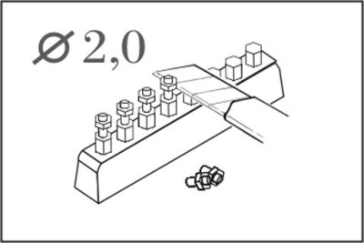 CMK 006 Bolt with hexagonal head 2,0 mm (44 pcs)