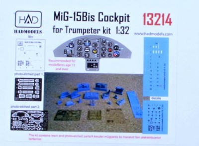 HAD R32014 MiG-15Bis Cockpit set (TRUMP) 1/32