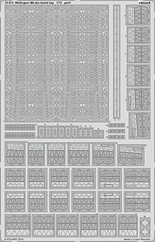 Eduard 72673 Wellington Mk.Ia/c bomb bay 1/72