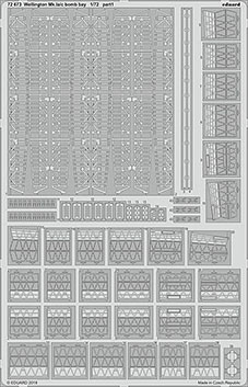 Eduard 72673 Wellington Mk.Ia/c bomb bay 1/72