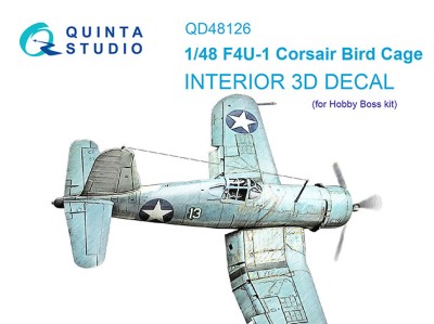 Quinta studio QD48126 F4U-1 Corsair (Birdcage) (Hobby Boss) 1/48