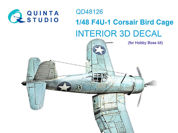 Quinta studio QD48126 F4U-1 Corsair (Birdcage) (Hobby Boss) 1/48