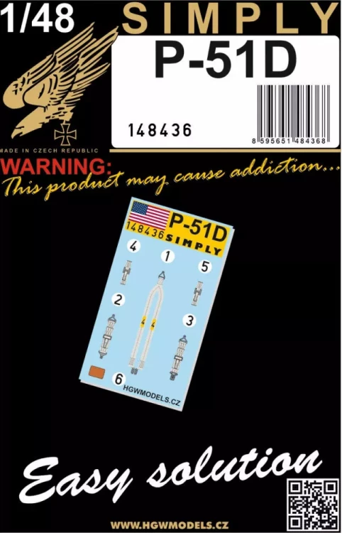 HGW 148436 Seatbelts P-51D (SIMPLY) 1/48