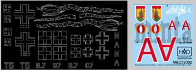 HAD M32002 Mask&amp;Decal Ju-87 B-2 / D-5 1/32