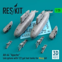 Reskit U35060 AH-64 Apache late pylons w/122 gal fuel tanks 1/35