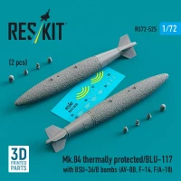 Reskit 72525 Mk.84 therm.prot./BLU-117 w/ BSU-36/B bombs 1/72