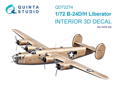 Quinta studio QD72274 B-24D/B-24H Liberator (Airfix) 1/72