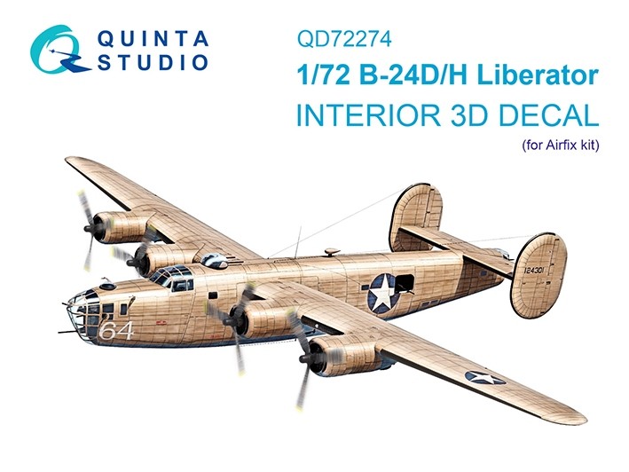 Quinta studio QD72274 B-24D/B-24H Liberator (Airfix) 1/72
